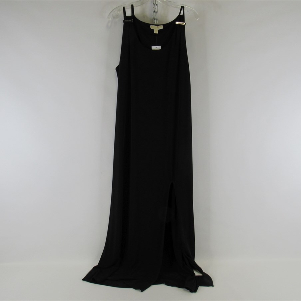 Michael Kors Black Spaghetti Strap Maxi Gown